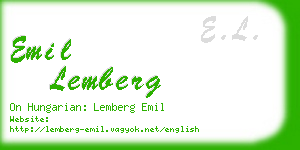 emil lemberg business card